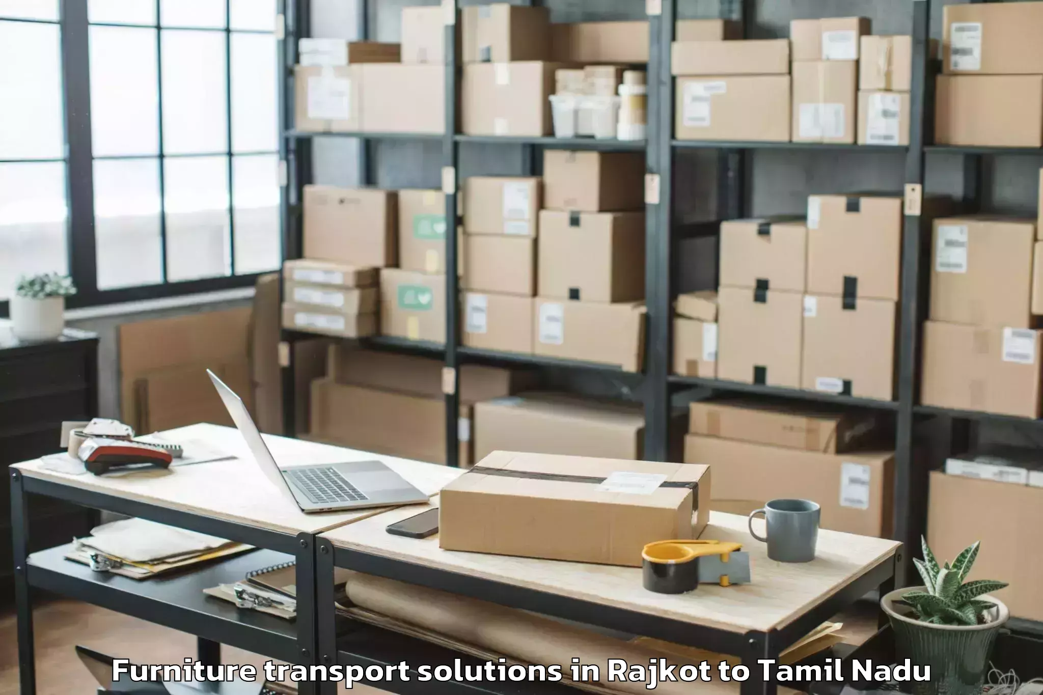 Trusted Rajkot to Lalgudi Furniture Transport Solutions